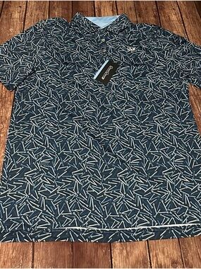 IZOD Men’s Navy Patterned Polo Shirt